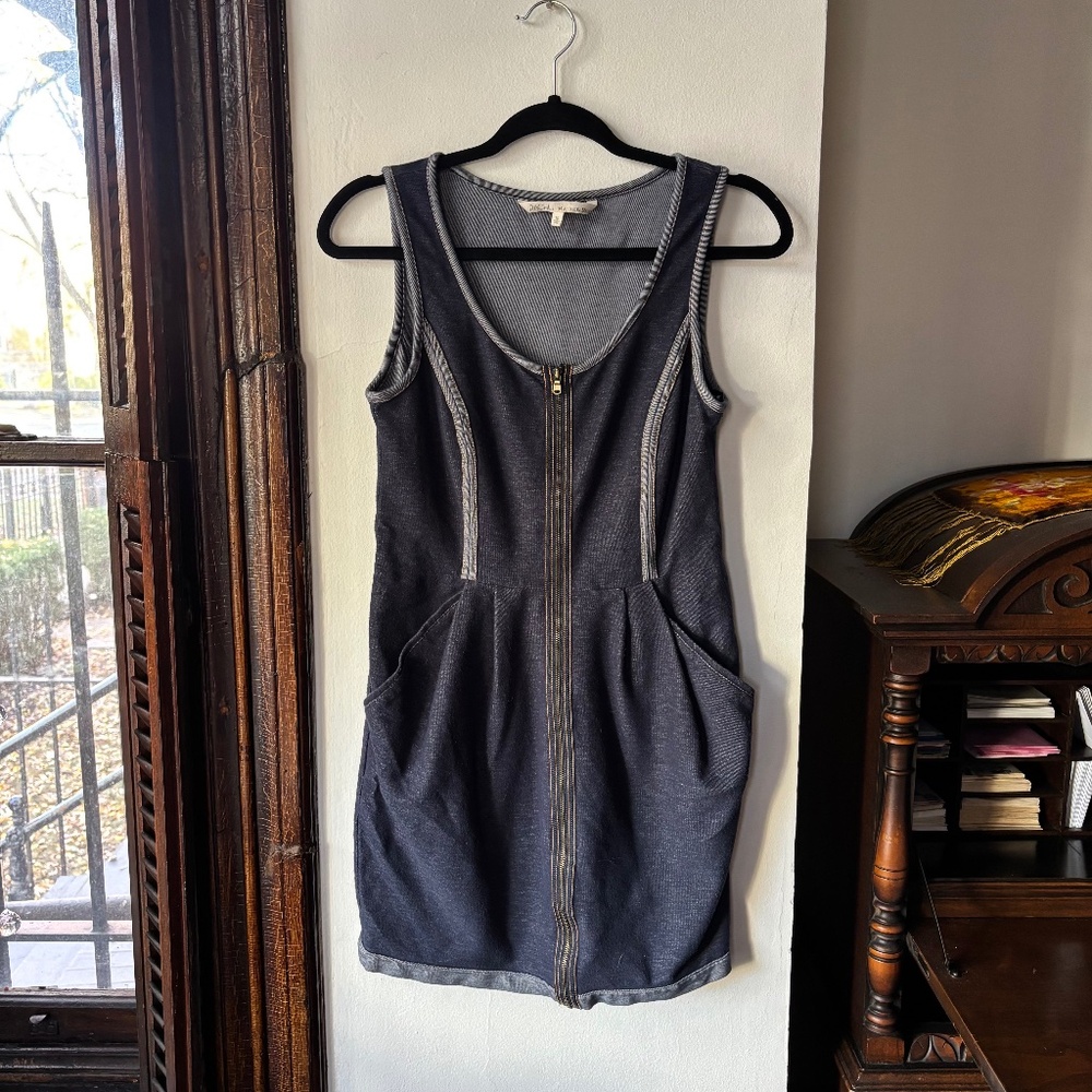 Rachel Roy Dark Wash Sleeveless Soft Denim Mini Dress